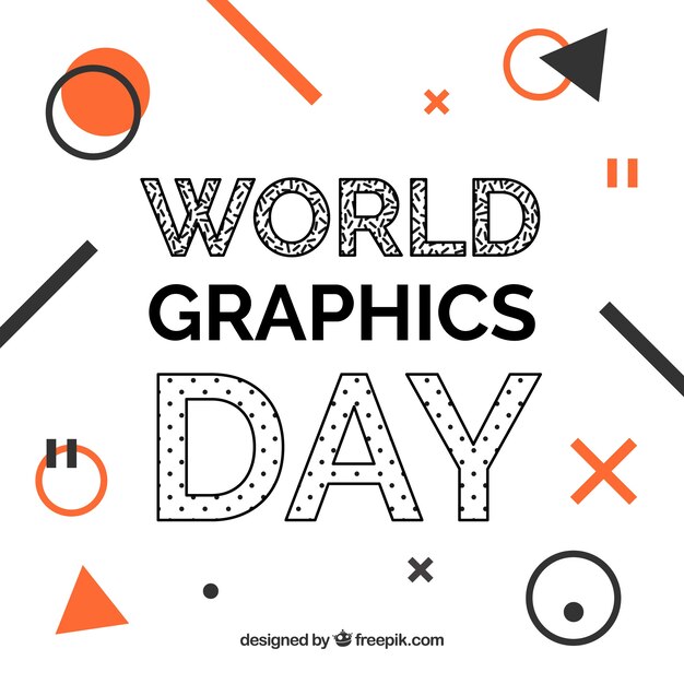 Wereld grafische achtergrond met geometrische vormen