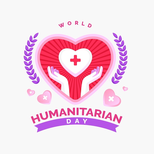 Wereld humanitaire dag illustratie