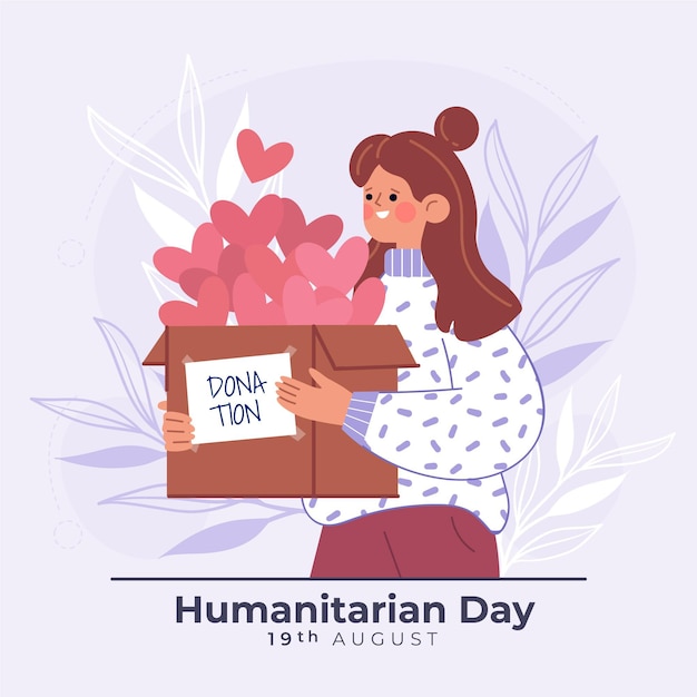 Wereld humanitaire dag illustratie