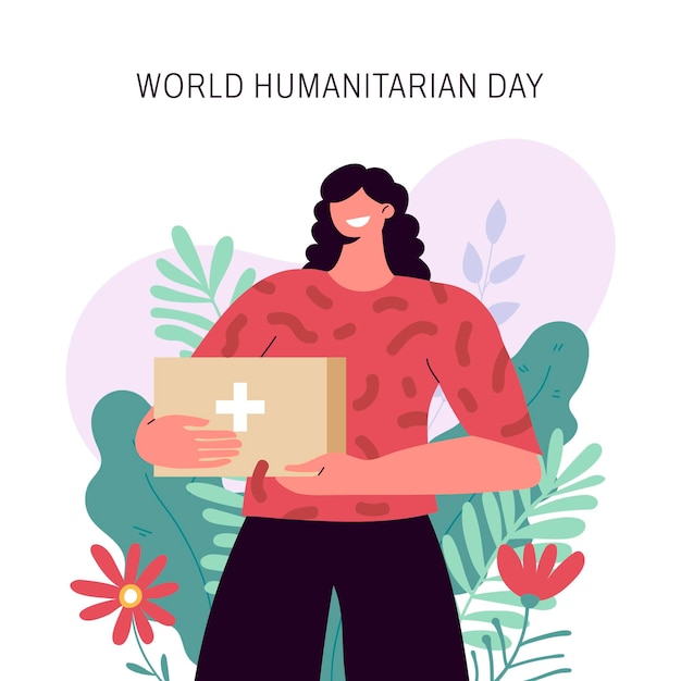 Wereld humanitaire dag illustratie