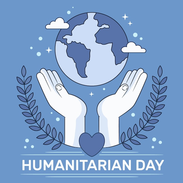 Gratis vector wereld humanitaire dag loting