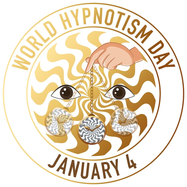 Gratis vector wereld hypnose dag banner ontwerp