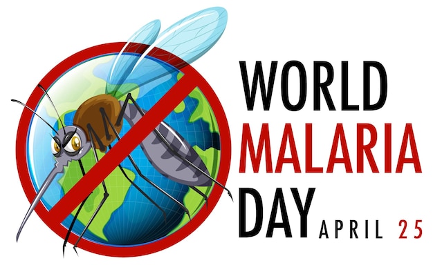 Gratis vector wereld malaria dagteken