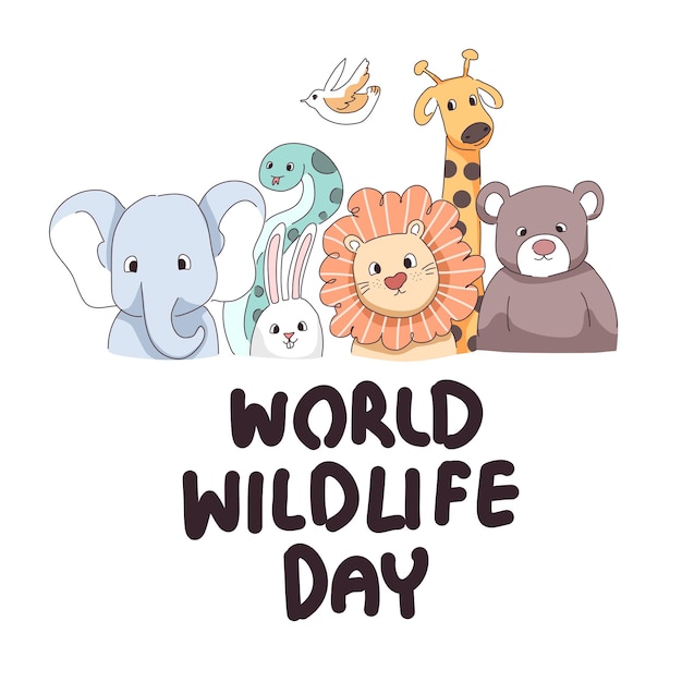 Wereld natuur dag illustratie ontwerp van vector