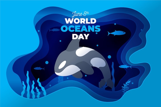 Wereld oceanen dag concept