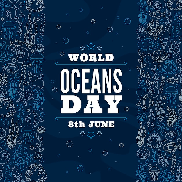 Gratis vector wereld oceanen dag