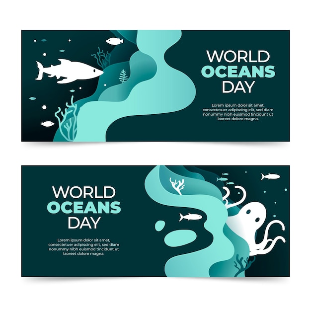 Gratis vector wereld oceanen dag