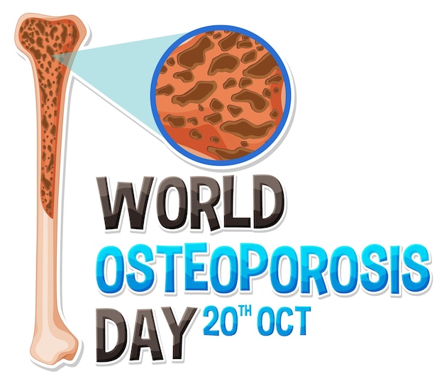 Gratis vector wereld osteoporosedag in oktober