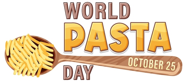 Gratis vector wereld pasta dag banner ontwerp
