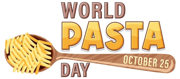 Wereld Pasta Dag Banner Ontwerp