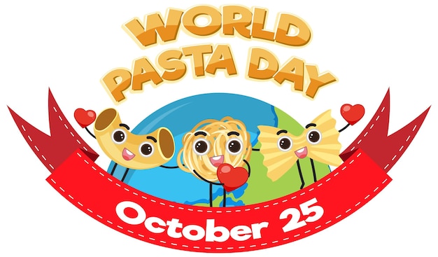 Wereld pasta dag poster ontwerp