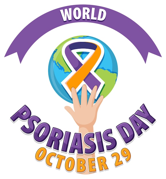 Gratis vector wereld psoriasis dag poster