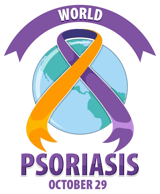 Gratis vector wereld psoriasis dag poster