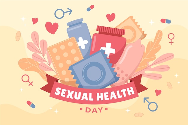 Gratis vector wereld seksuele gezondheid dag achtergrond