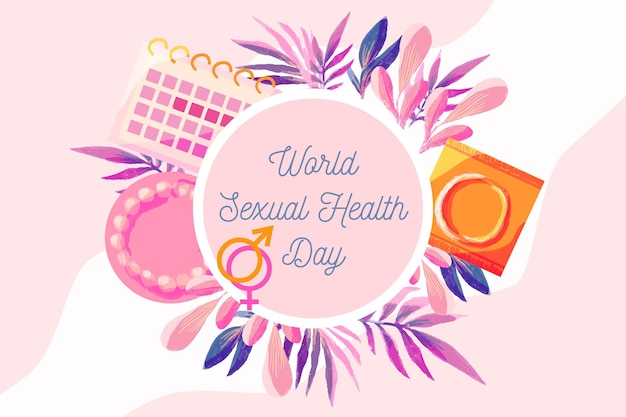 Gratis vector wereld seksuele gezondheid dag illustratie