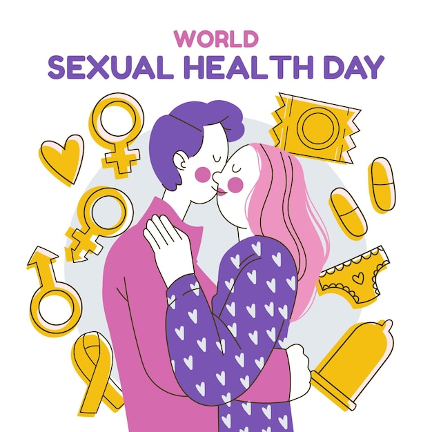 Gratis vector wereld seksuele gezondheid dag illustratie