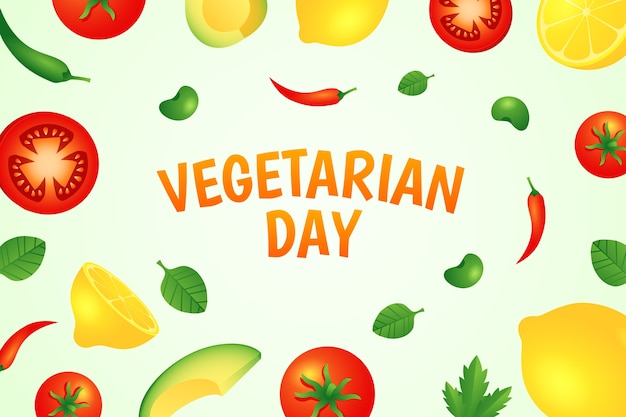 Gratis vector wereld vegetarische dag realistische achtergrond