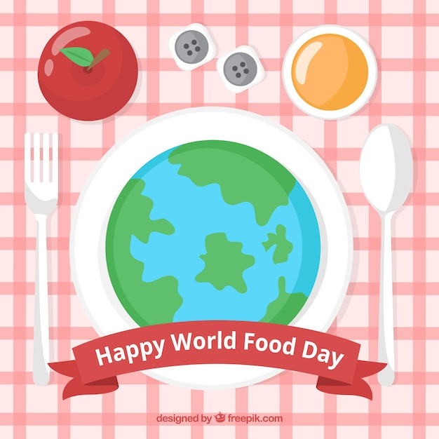 Gratis vector wereld voedsel dag achtergrond