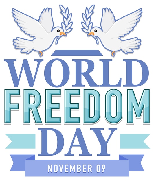 Gratis vector wereld vrijheidsdag logo ontwerp