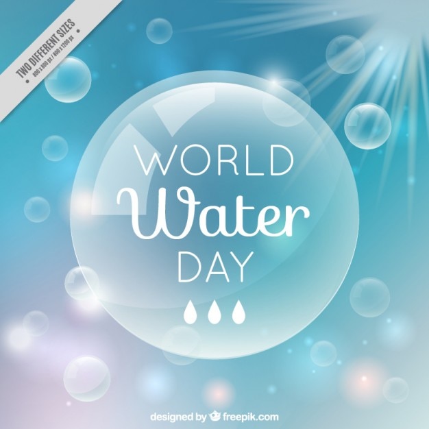Gratis vector wereld water dag bubble achtergrond