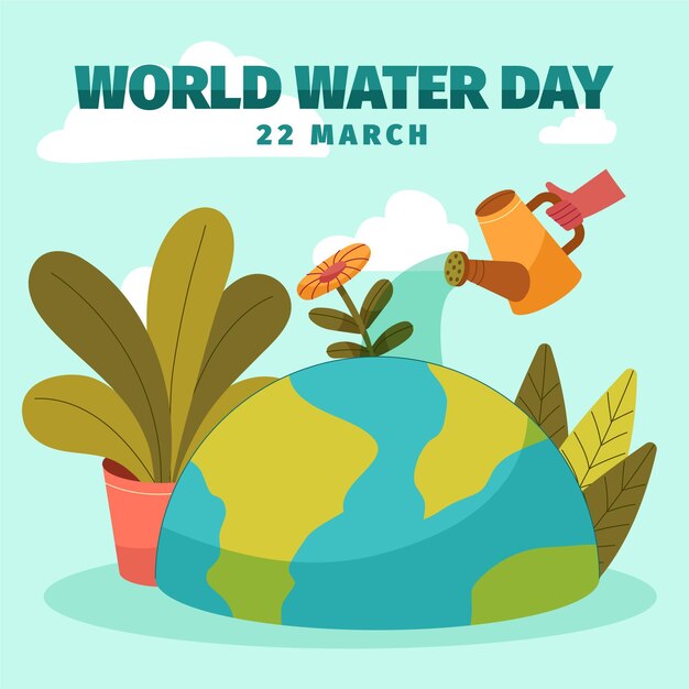 Wereld water dag illustratie