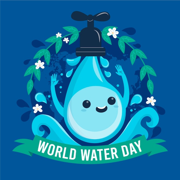 Gratis vector wereld water dag