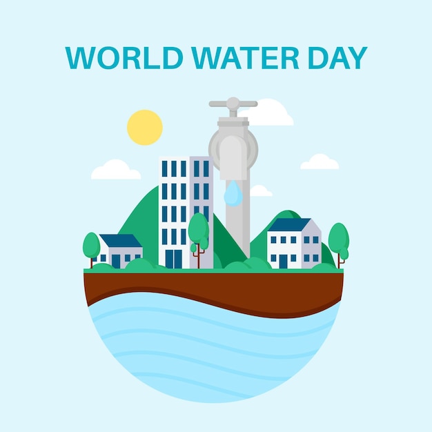 Gratis vector wereld water dag