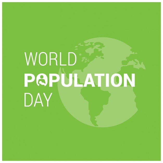 Wereldbevolkingsdag Groene Achtergrond