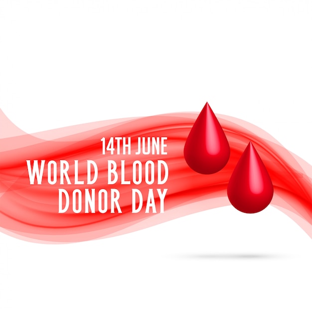 Wereldbloeddonordag met bloeddruppel