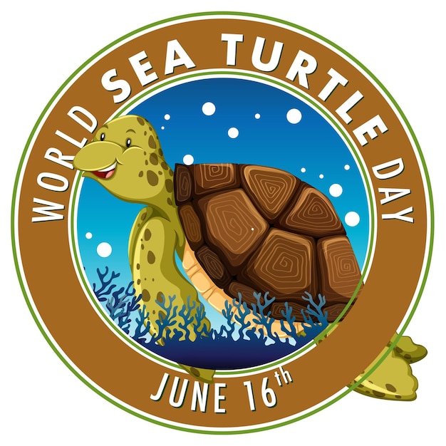 Gratis vector werelddag van de zeeschildpadden vieren