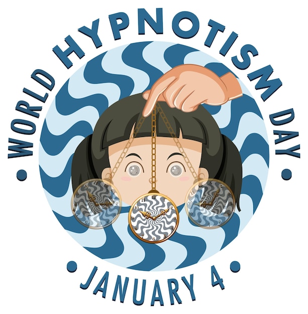 Gratis vector wereldhypnosedag januari icoon