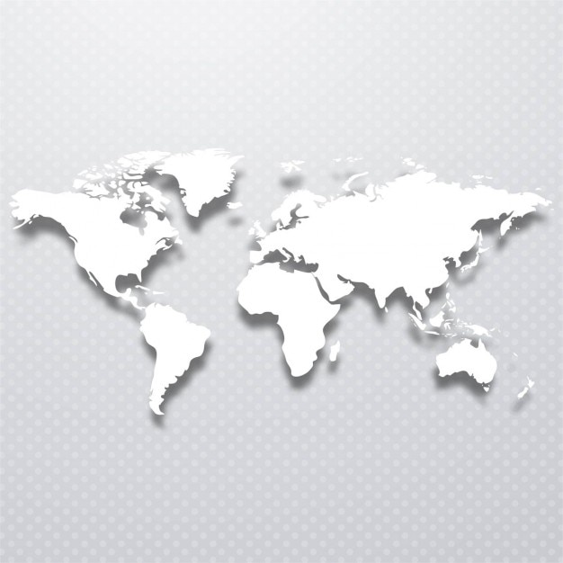 Gratis Vector wereldkaart achtergrond