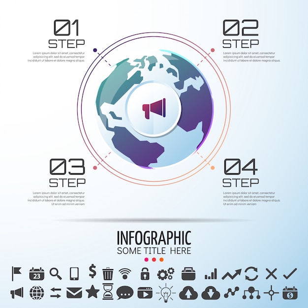 Wereldkaart Infographics Design