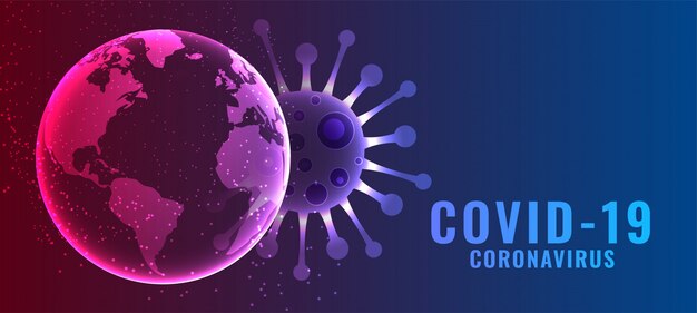 Wereldwijd coronavirus infectie verspreid concept achtergrondontwerp