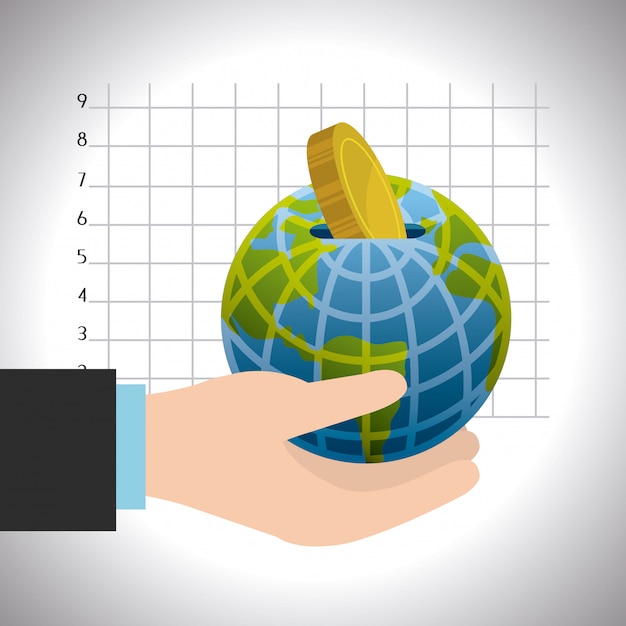 Wereldwijde economie, geld en bedrijfsleven