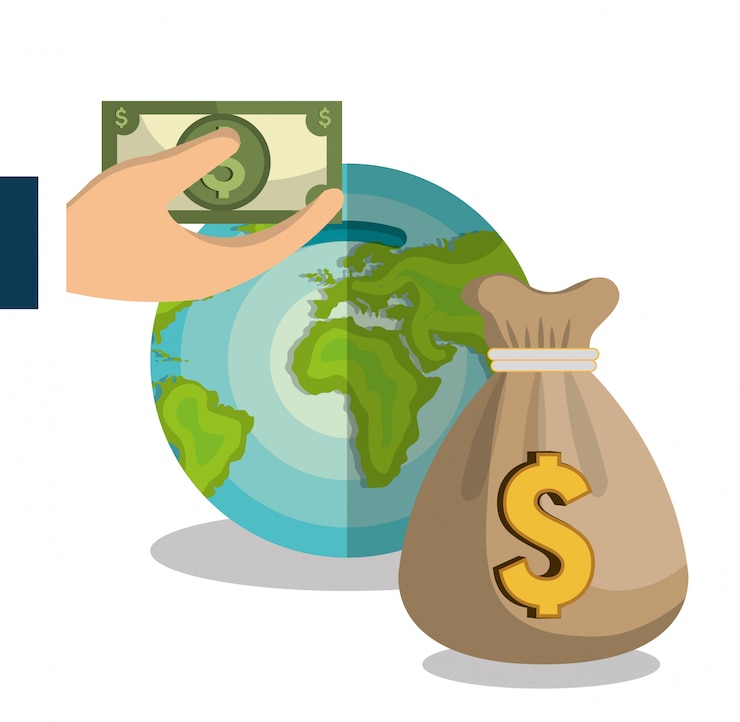 Gratis Vector wereldwijde economie