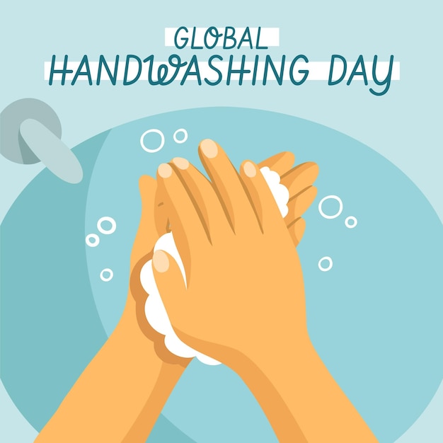 Gratis vector wereldwijde handwasdag