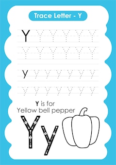 Werkblad voor alfabetten met woordenschat voor groenten en fruit