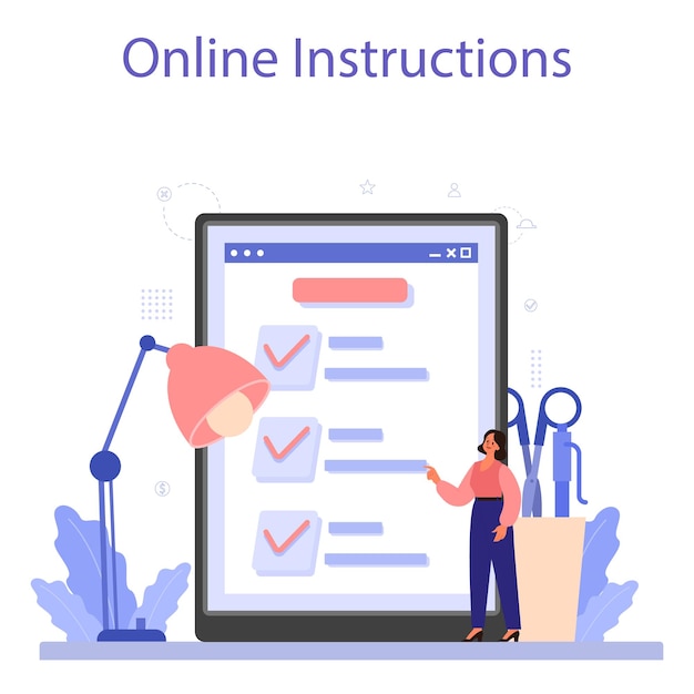 Werkinstructie online service of platform Personeelsbeheer Nieuwe medewerker bedrijfsinformatie verstrekken Online instructies Geïsoleerde platte vectorillustratie