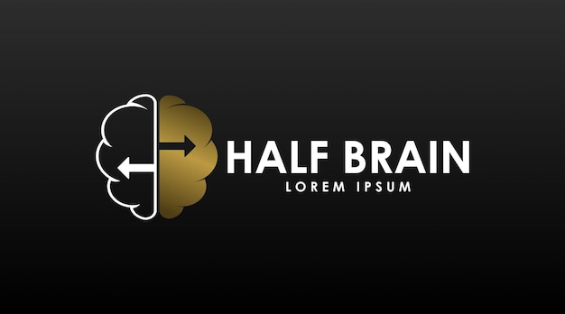 Wetenschap logo concept over hersenen. brain logo vector voor wetenschappelijke doeleinden