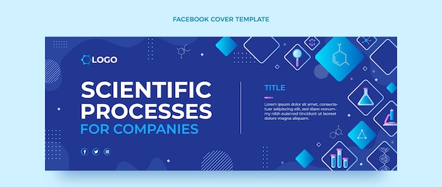 Gratis vector wetenschappelijke processen facebook omslag