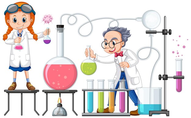 Wetenschapper doet wetenschappelijk experiment in het lab