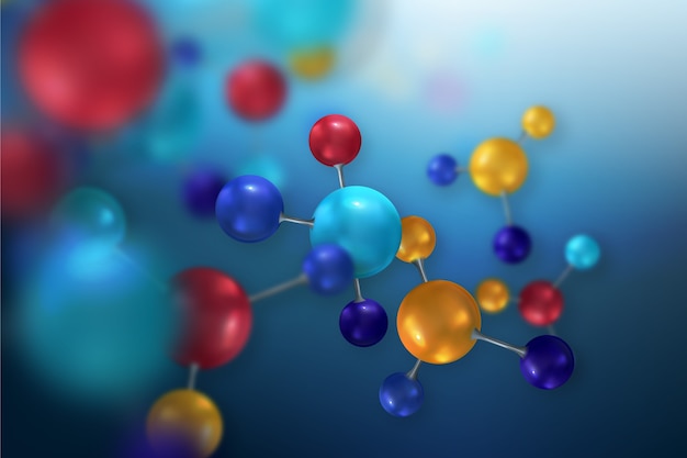 Wetenschapsachtergrond met moleculen