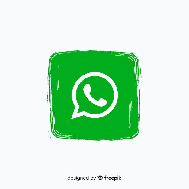 Whatsapp-pictogram in verfstijl