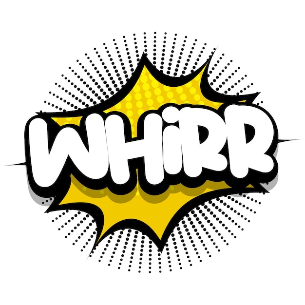 Whirr comic book explosie zeepbel vectorillustratie