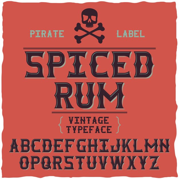 Whisky fijn lettertype / vintage lettertype voor alcoholische dranken