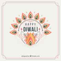 Gratis vector whote diwali achtergrond