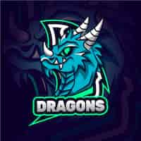 Gratis vector wild dragon mascot-logo