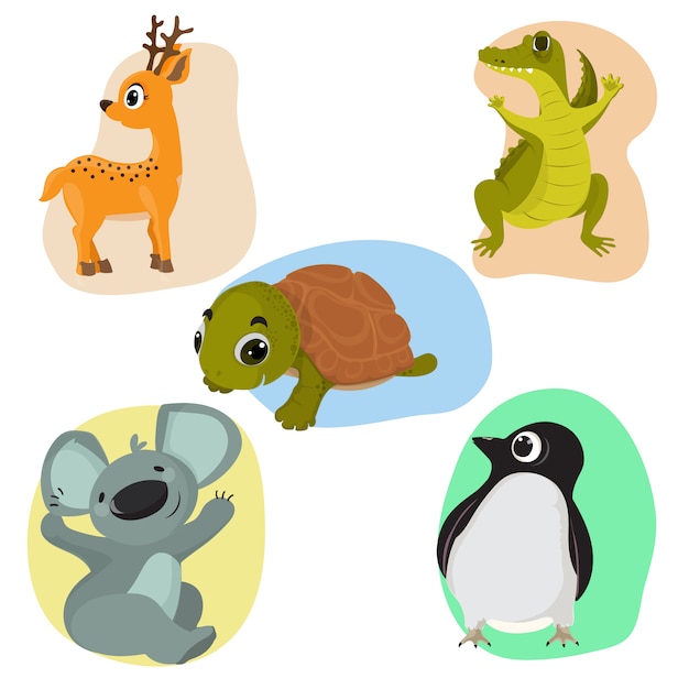 Gratis vector wilde dieren collectie