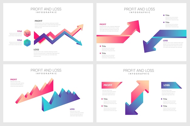 Winst en verlies - infographic concept